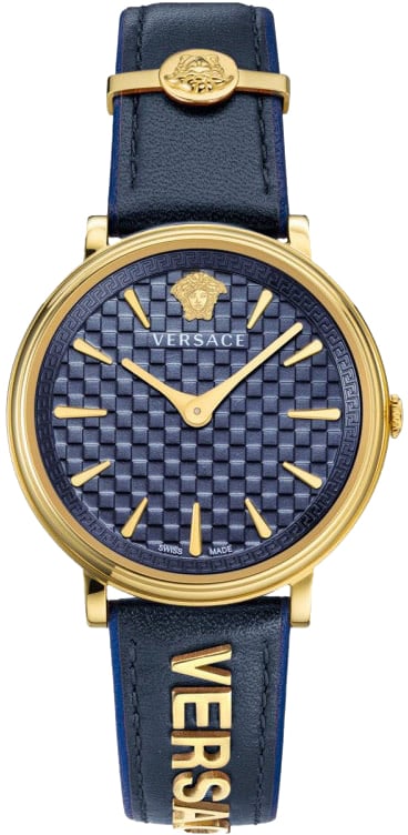 Versace VE8101219 V-Circle dames horloge 38 mm Blauw