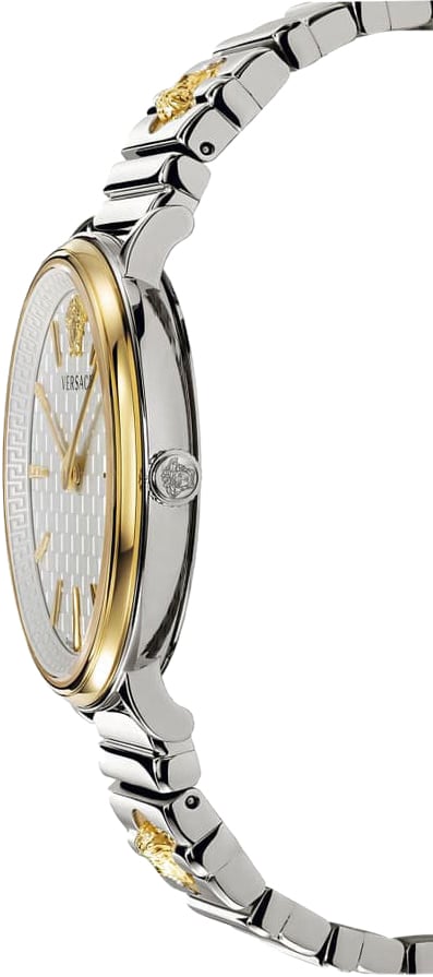 Versace VE8101419 V-Circle dames horloge 38 mm Wit