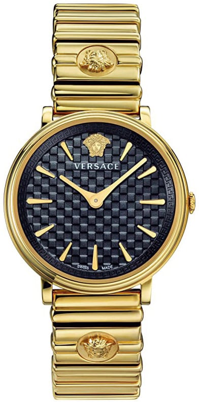 Versace VE8101519 V-Circle dames horloge 38 mm Zwart