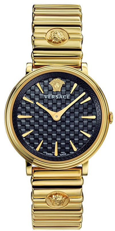 Versace VE8101519 V-Circle dames horloge 38 mm Zwart