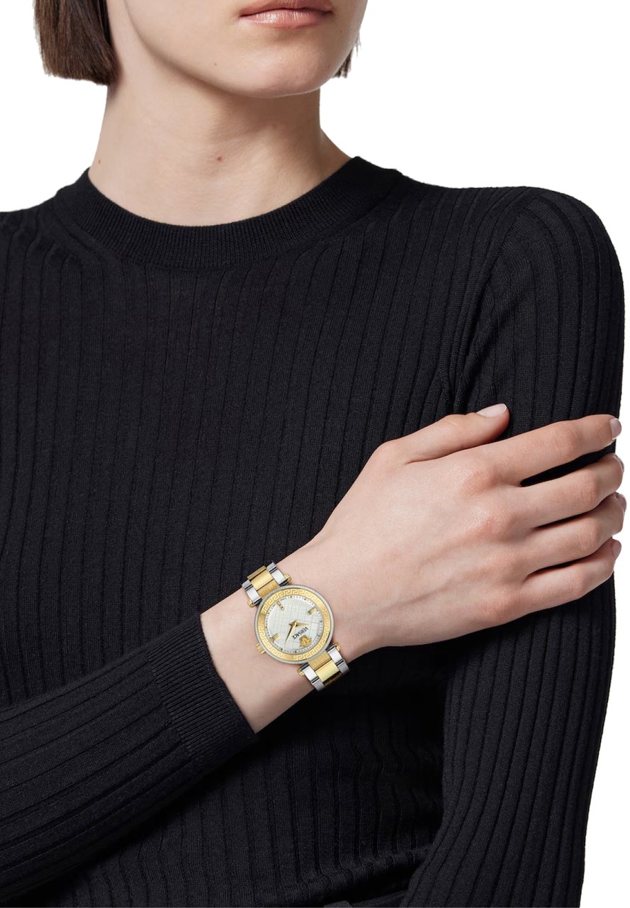 Versace Reve Quartz Watch And Earrings Set Zilver