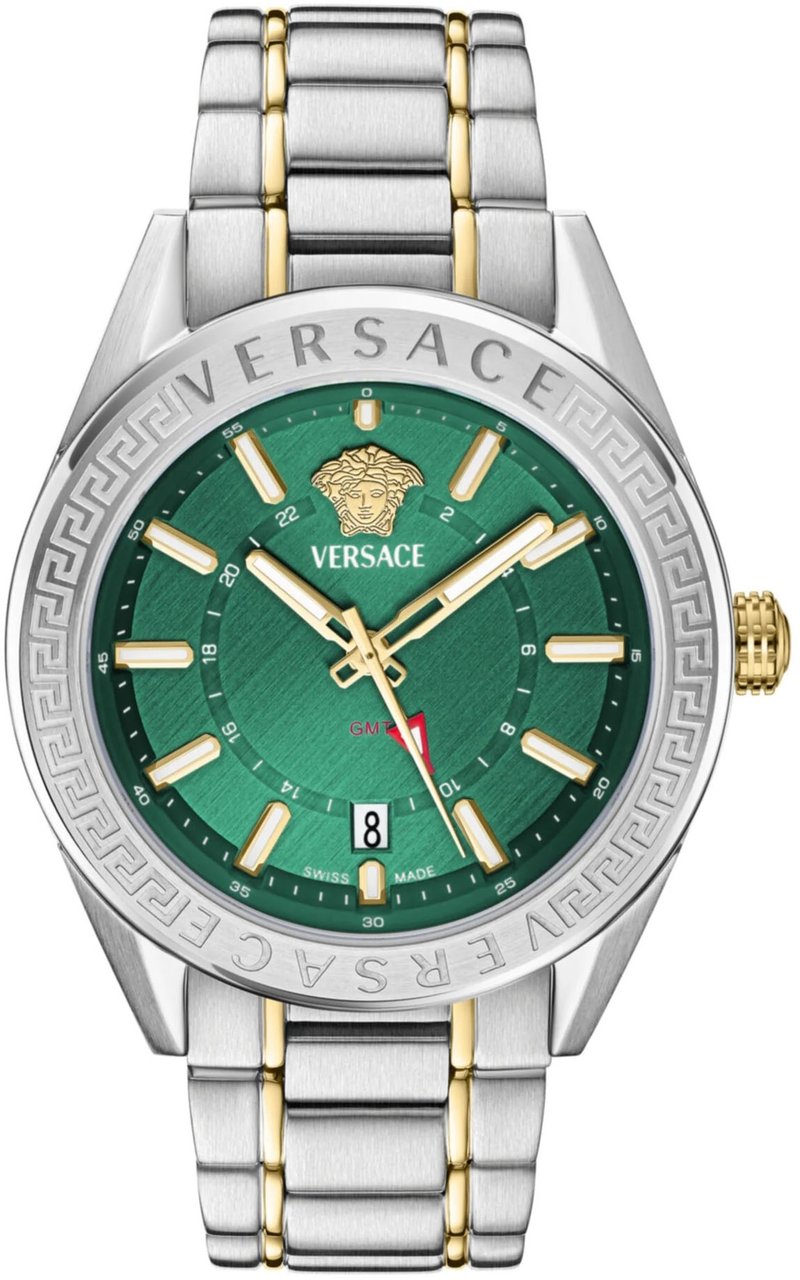 Versace VEAFA0524 V-Code GMT horloge 42 mm Groen