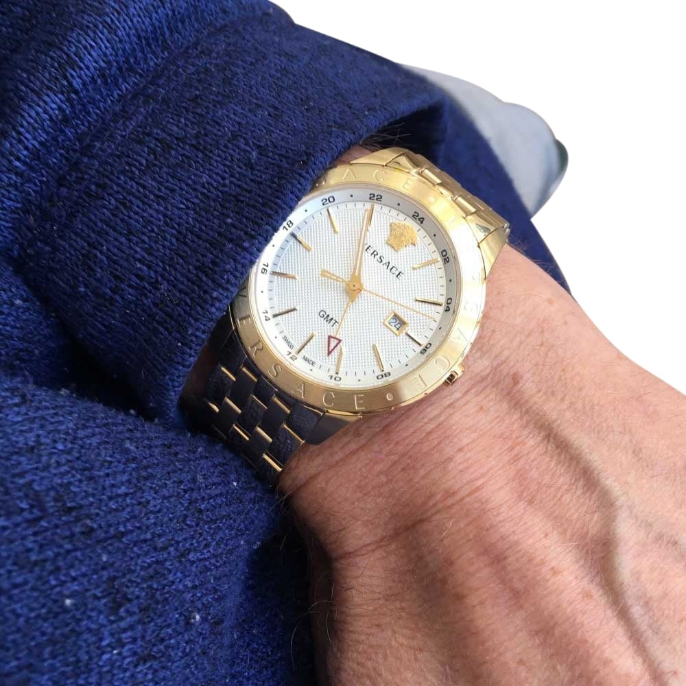 Versace VEBK00518 Univers 43 mm heren horloge Wit