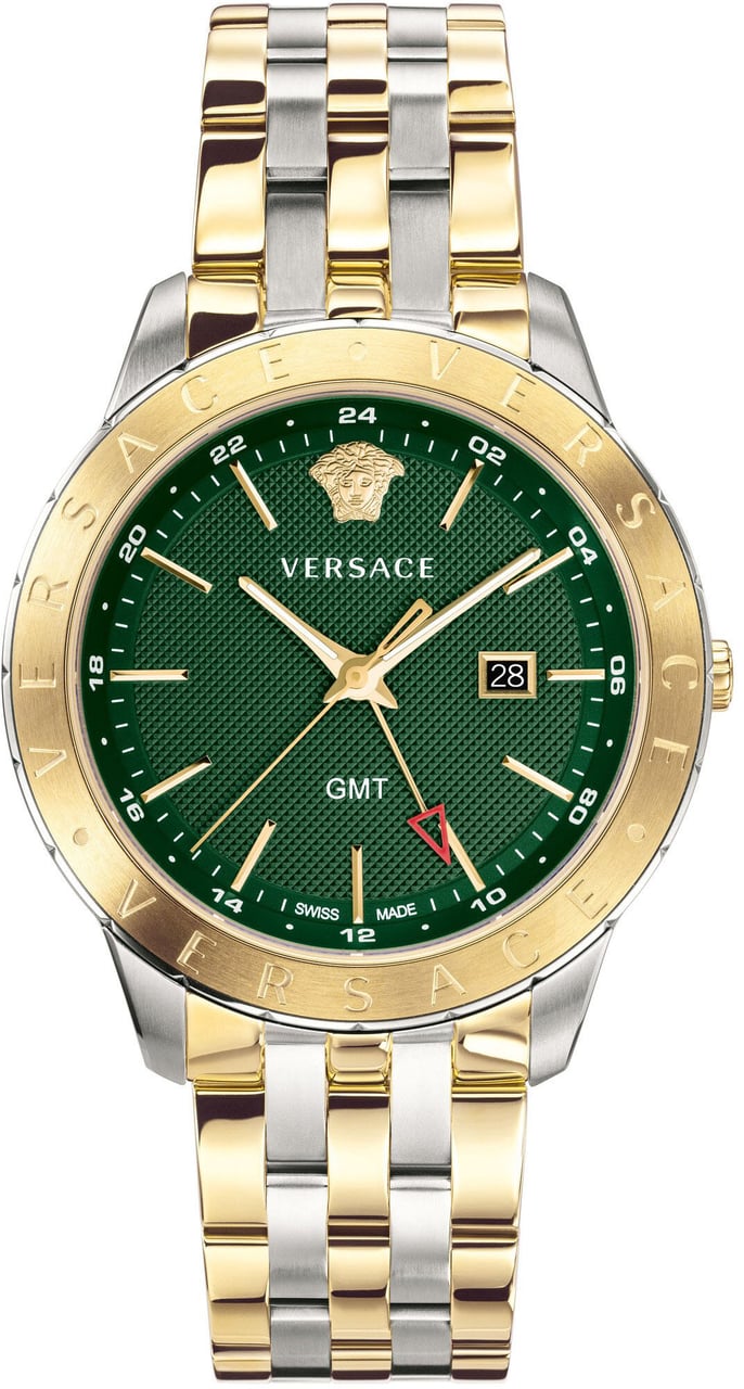 Versace VEBK00718 Univers GMT horloge 43 mm Groen