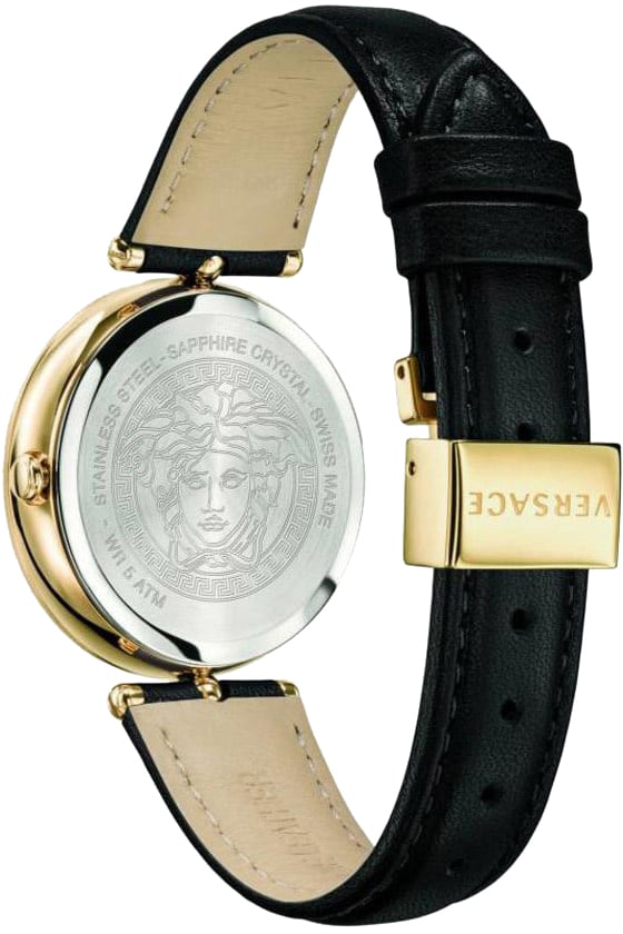 Versace VECQ00118 Palazzo dames horloge 34 mm Zwart