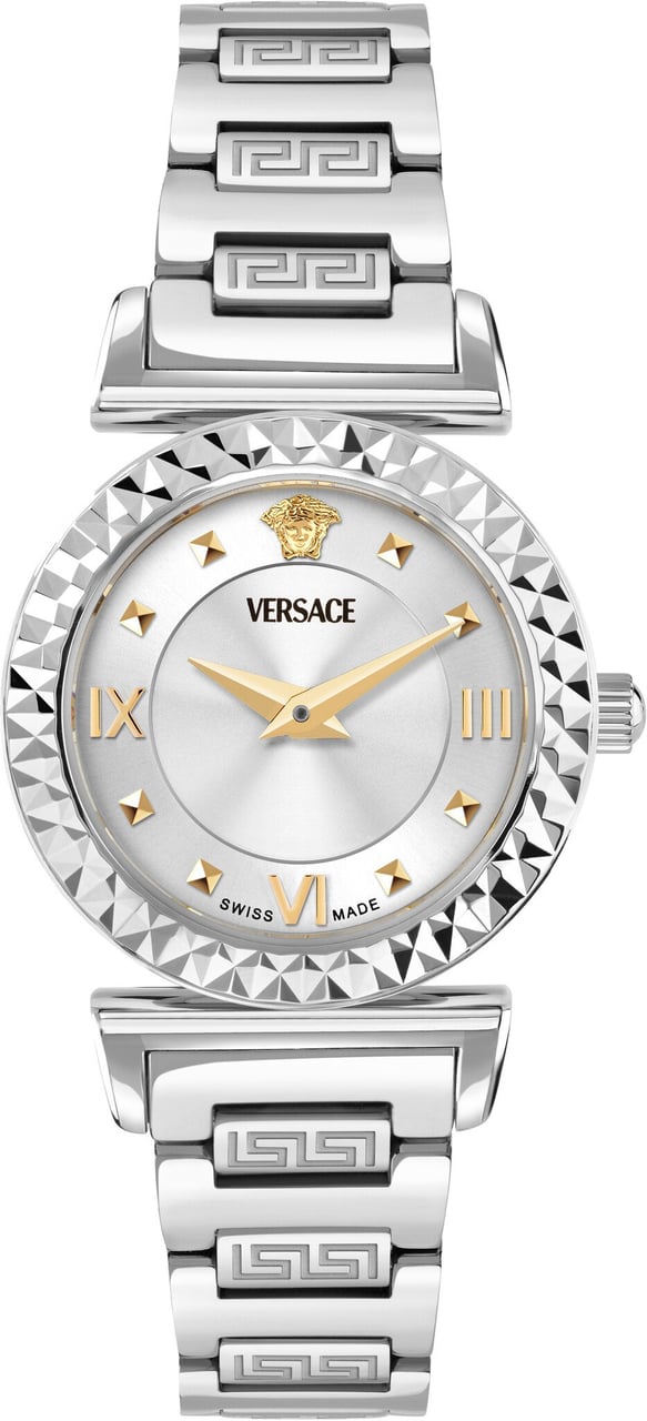 Versace VEGFA0325 Mini Vanity dames horloge 27 mm Zilver