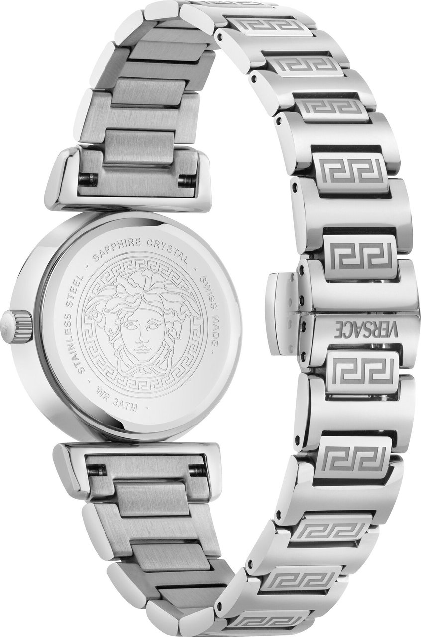 Versace VEGFA0325 Mini Vanity dames horloge 27 mm Zilver