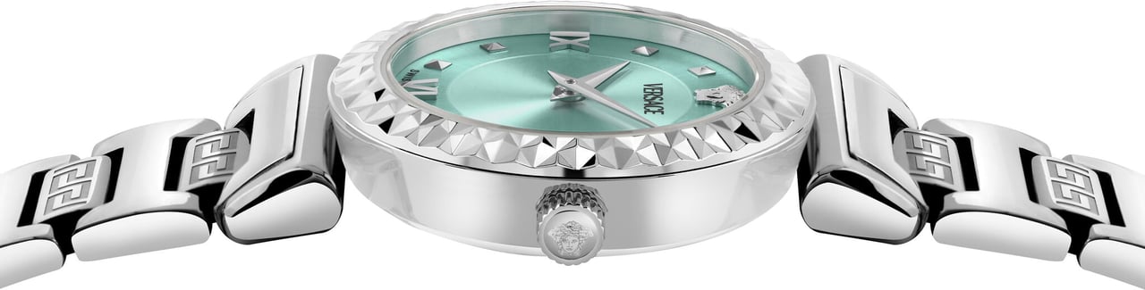 Versace VEGFA0425 Mini Vanity dames horloge 27 mm Blauw