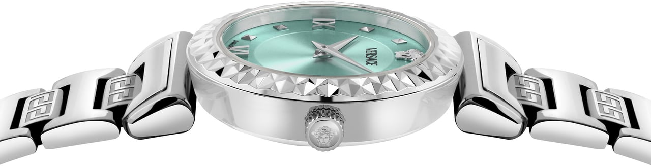 Versace VEGFA0425 Mini Vanity dames horloge 27 mm Blauw