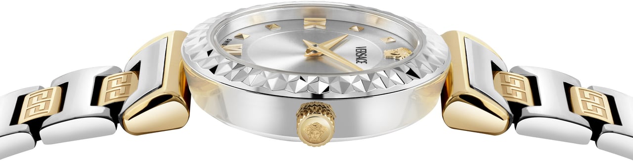 Versace VEGFA0525 Mini Vanity dames horloge 27 mm Zilver