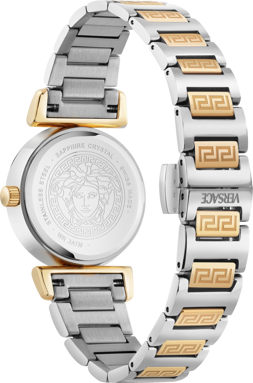Versace VEGFA0525 Mini Vanity dames horloge 27 mm Zilver