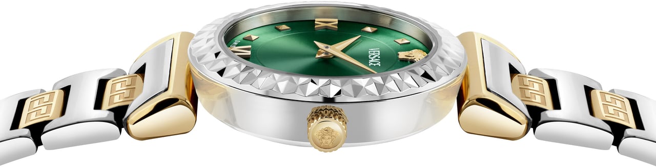 Versace VEGFA0625 Mini Vanity dames horloge 27 mm Groen
