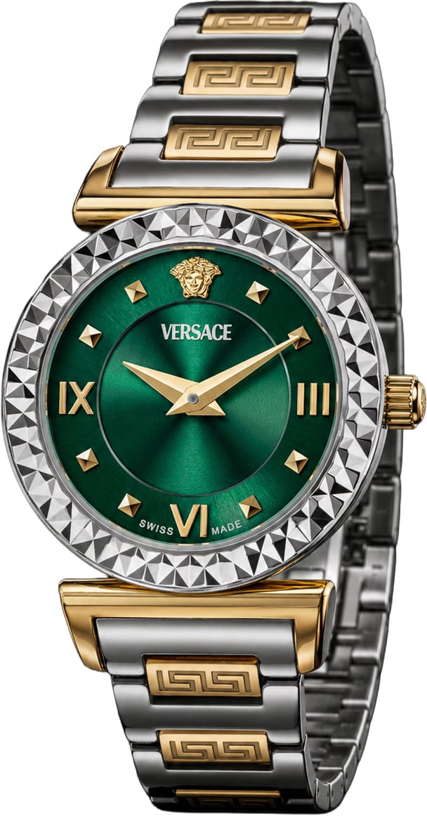 Versace VEGFA0625 Mini Vanity dames horloge 27 mm Groen