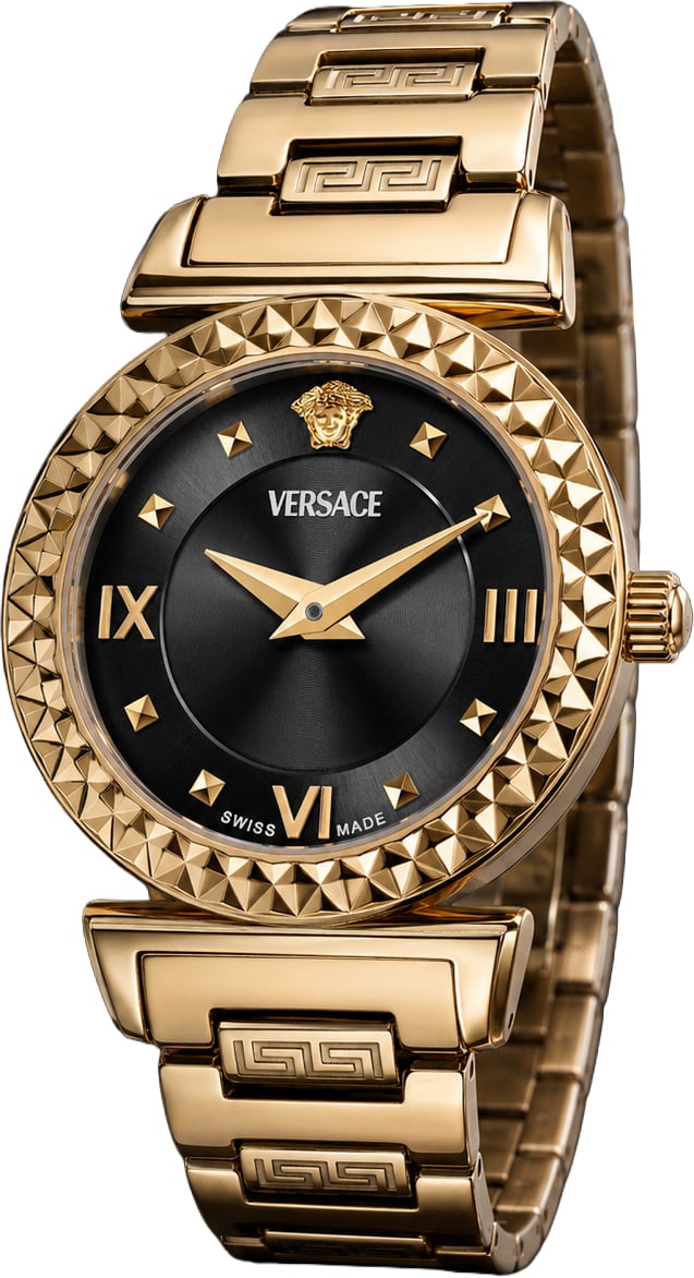 Versace VEGFA0825 Mini Vanity dames horloge 27 mm Zwart