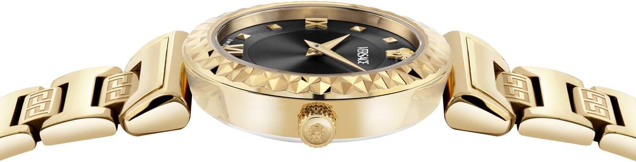 Versace VEGFA0825 Mini Vanity dames horloge 27 mm Zwart