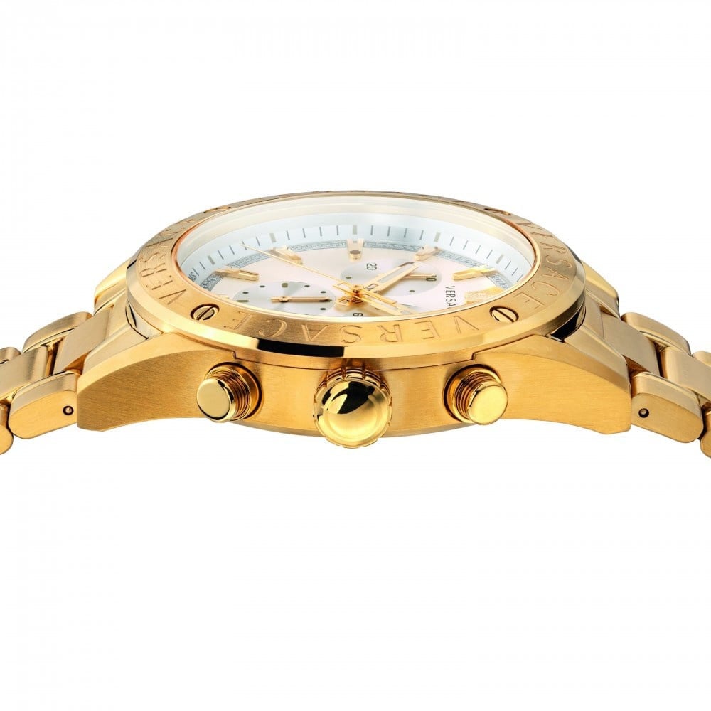 Versace VEHB00719 V-Chrono heren horloge goud 44 mm Zilver