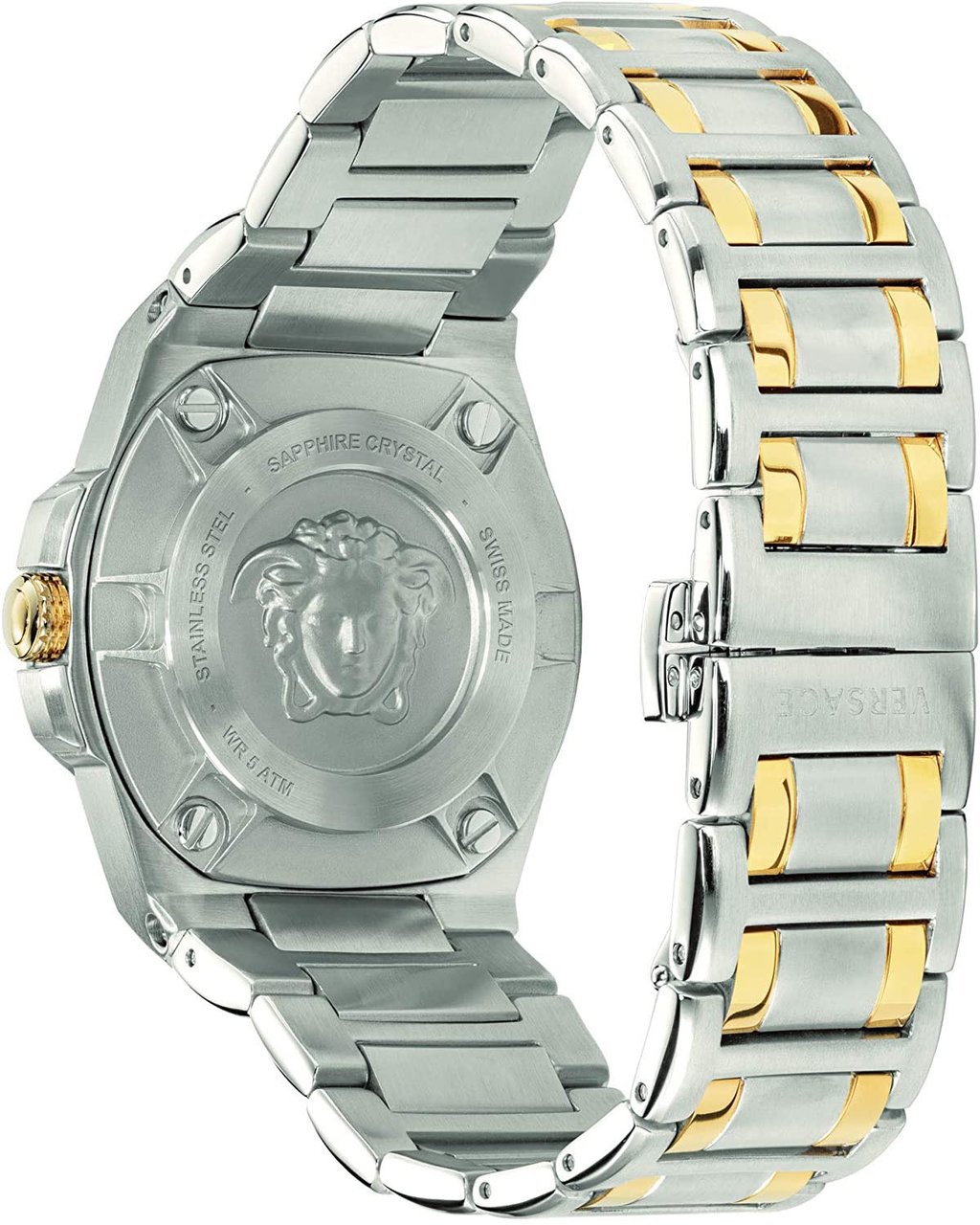 Versace VEHD00420 Chain Reaction dames horloge  40 mm Zilver