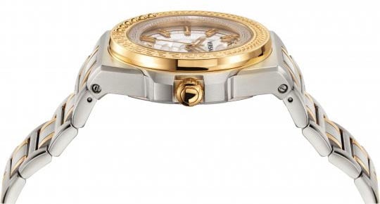 Versace VEHD00420 Chain Reaction dames horloge  40 mm Zilver