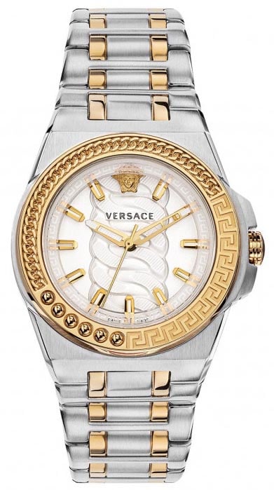 Versace VEHD00420 Chain Reaction dames horloge 40 mm Zilver