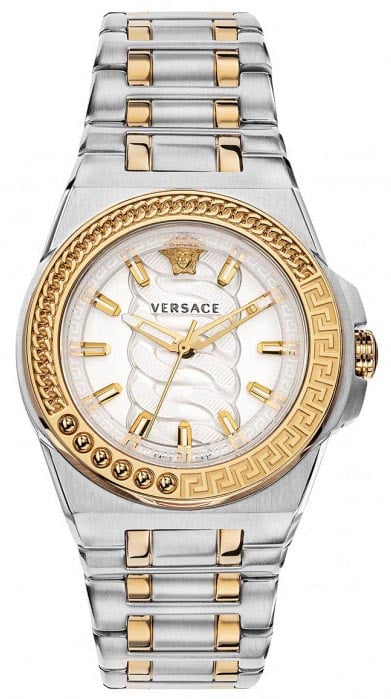 Versace VEHD00420 Chain Reaction dames horloge  40 mm Zilver