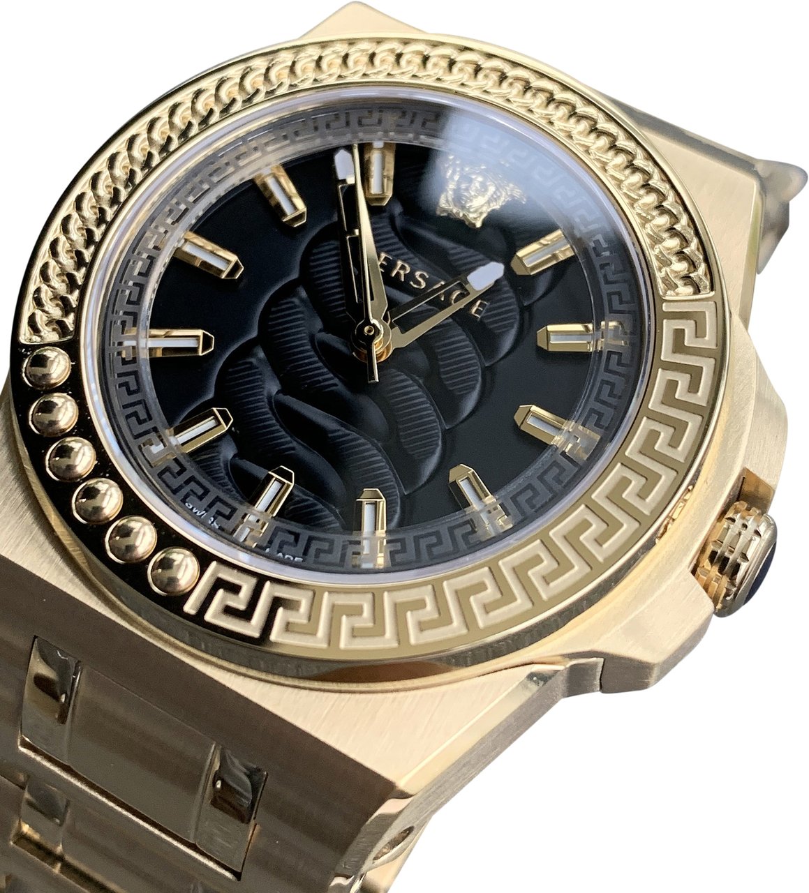 Versace VEHD00520 Chain Reaction dames horloge 40 mm Zwart