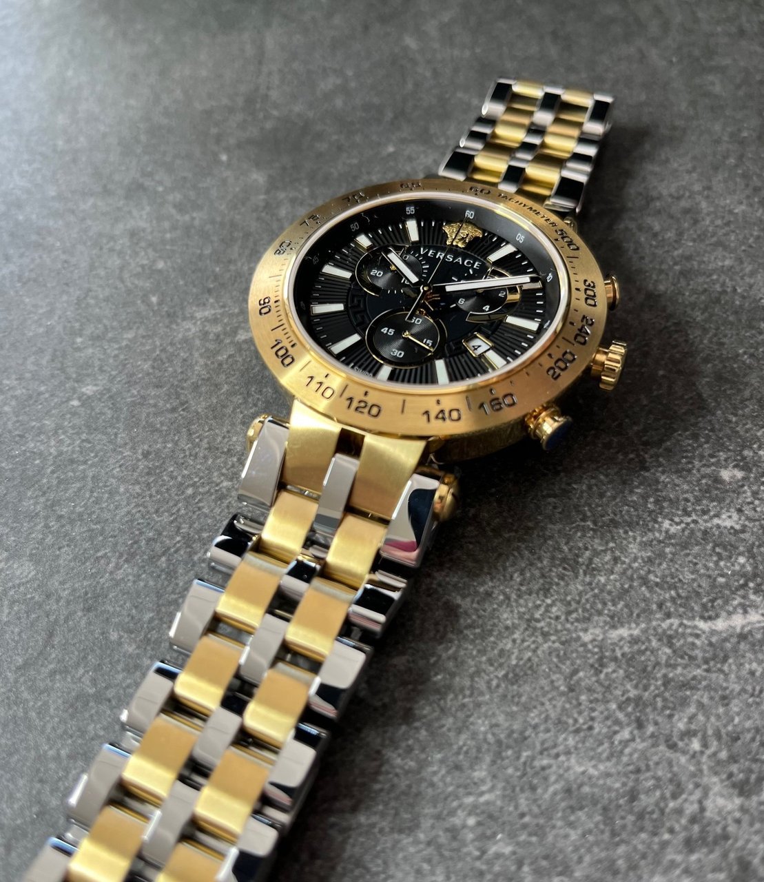 Versace VEJB00622 Bold Chrono heren horloge 46 mm Zwart