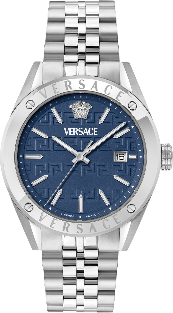 Versace VEKHA0325 Athletics heren horloge 41 mm Blauw