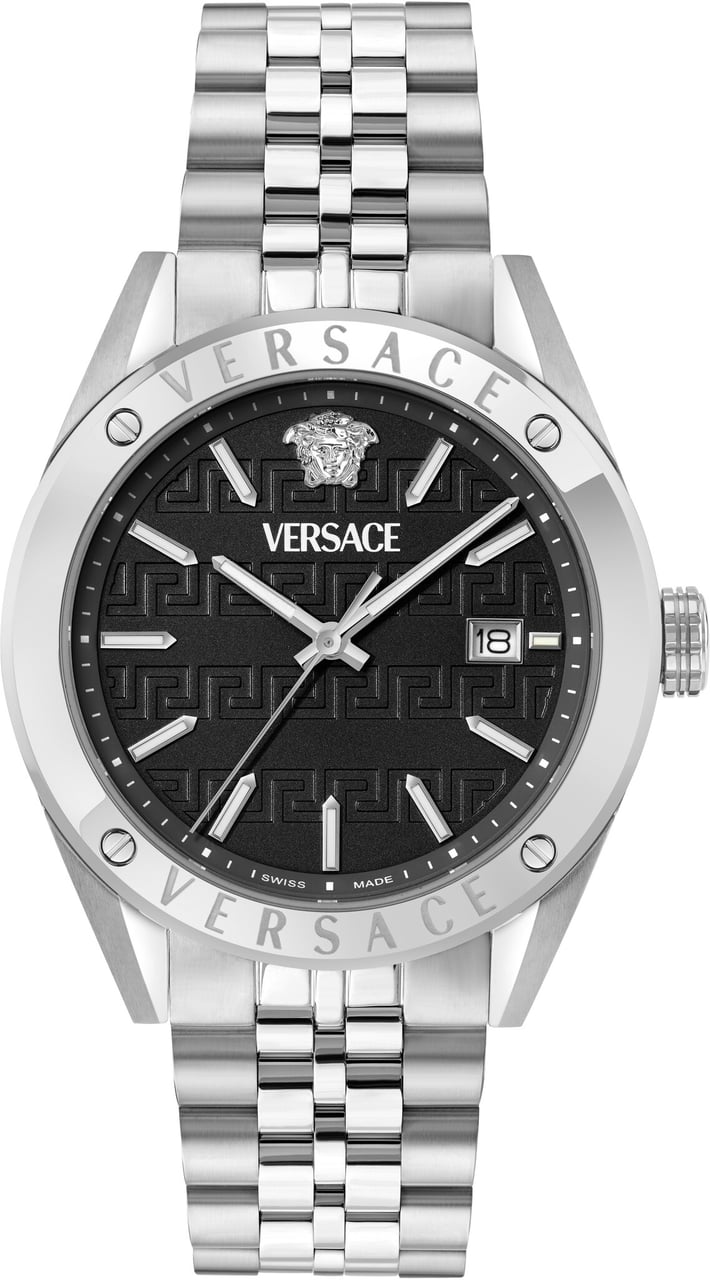 Versace VEKHA0425 Athletics heren horloge 41 mm Zwart