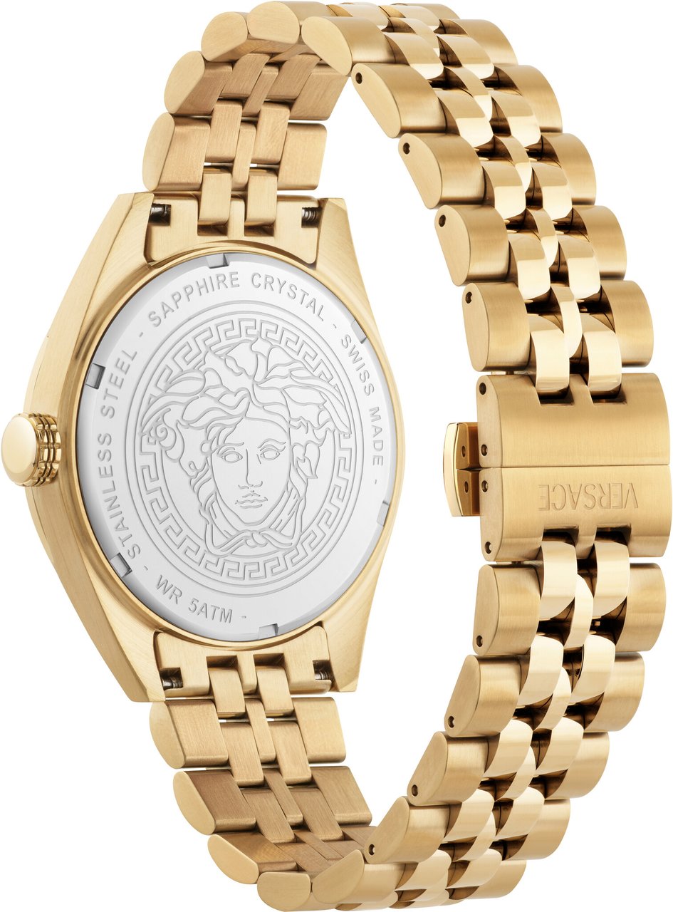 Versace VEKHA0725 Athletics heren horloge 41 mm Zwart