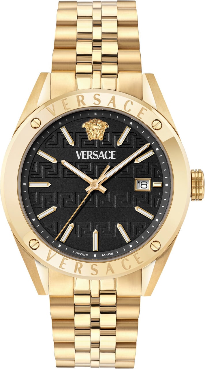 Versace VEKHA0725 Athletics heren horloge 41 mm Zwart