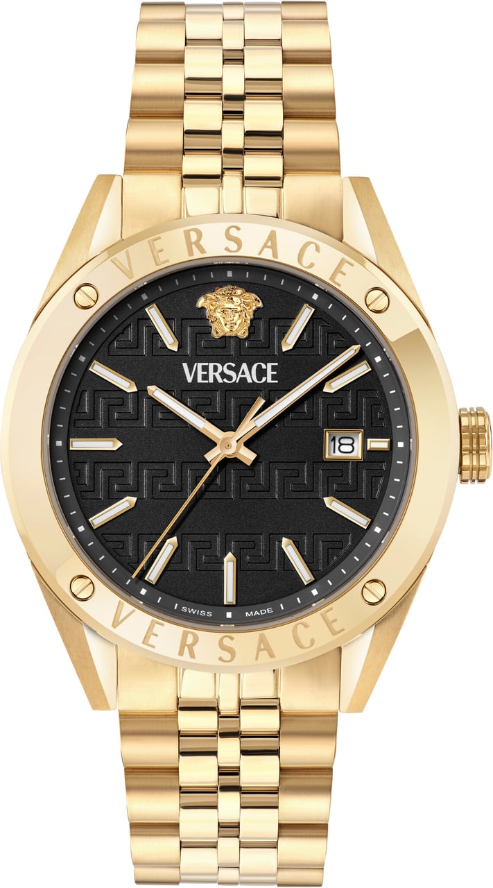 Versace VEKHA0725 Athletics heren horloge 41 mm Zwart