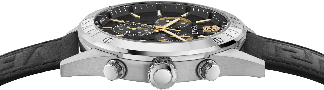 Versace VEKJA0225 Athletics Chrono heren horloge 44 mm Zwart