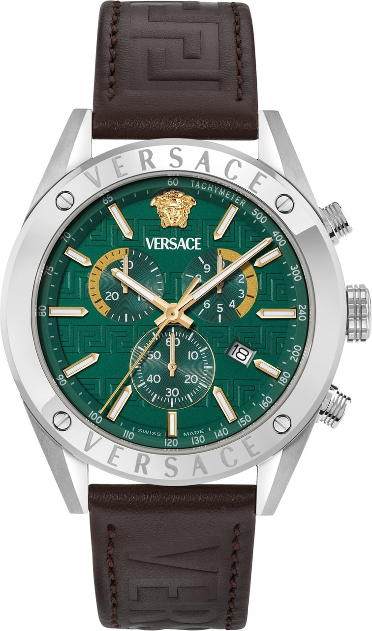 Versace VEKJA0325 Athletics Chrono heren horloge 44 mm Groen