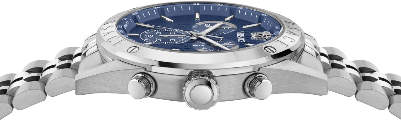 Versace VEKJA0425 Athletics Chrono heren horloge 44 mm Blauw