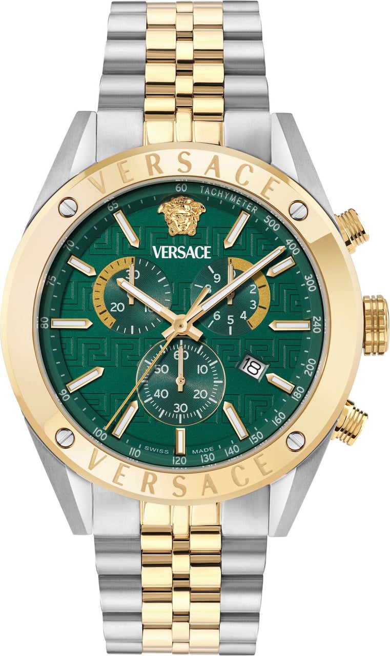 Versace VEKJA0625 Athletics Chrono heren horloge 44 mm Groen