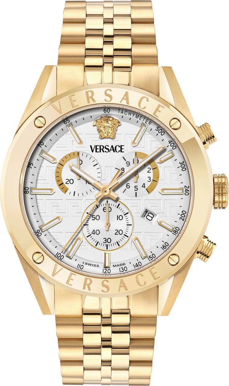 Versace VEKJA0725 Athletics Chrono heren horloge 44 mm Wit