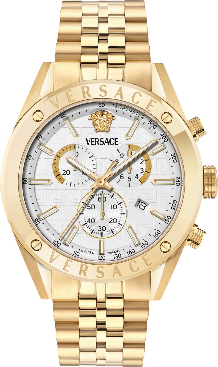Versace VEKJA0725 Athletics Chrono heren horloge 44 mm Wit