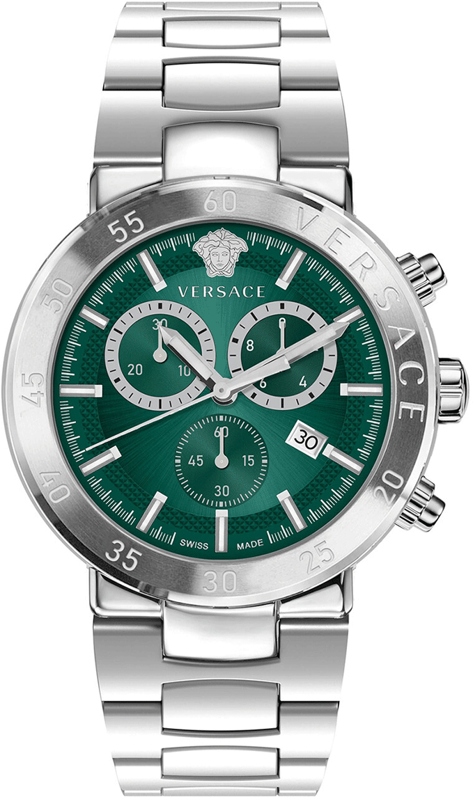 Versace Versace Urban Mystique Swiss Made Chronograaf Herenhorloge VEPY01021 43mm Zilver