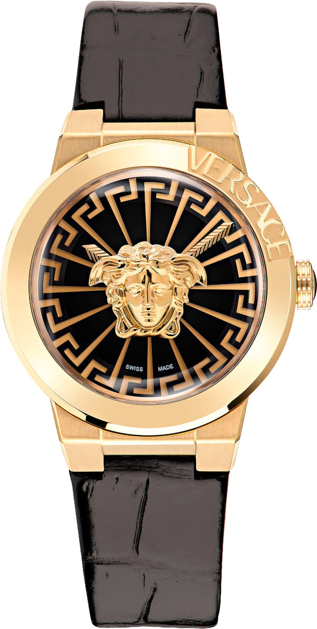 Versace Medusa Infinite - Horloge - Zwart Goud