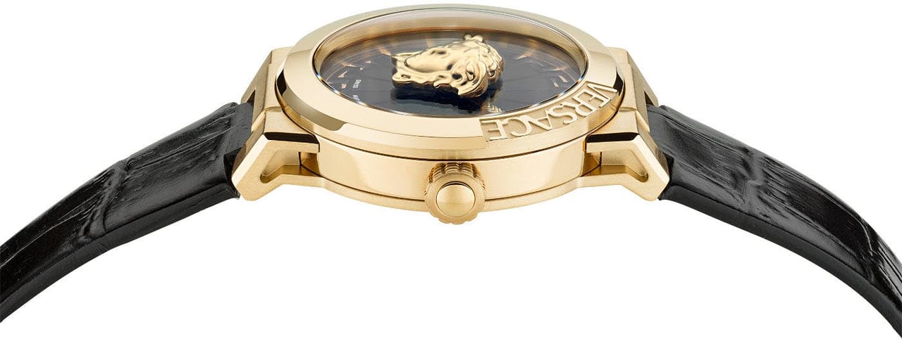 Versace Medusa Infinite - Horloge - Zwart Goud