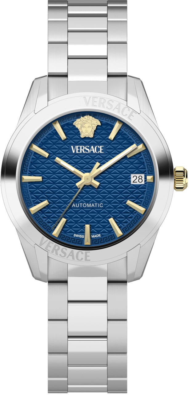 Versace VESCA0224 Greca Classic automatisch horloge 35 mm Blauw