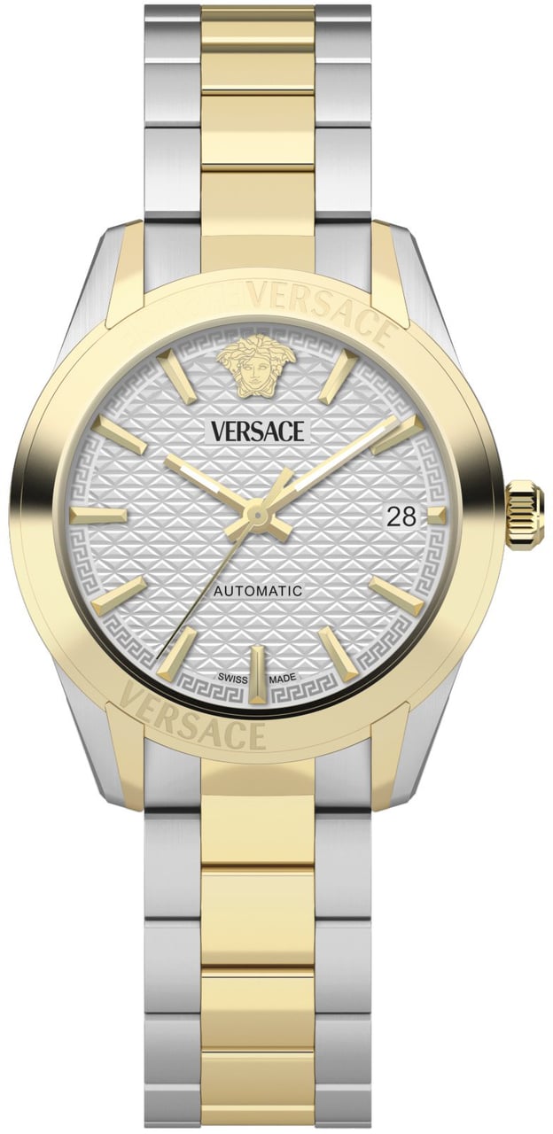 Versace VESCA0424 Greca Classic automatisch horloge 35 mm Wit