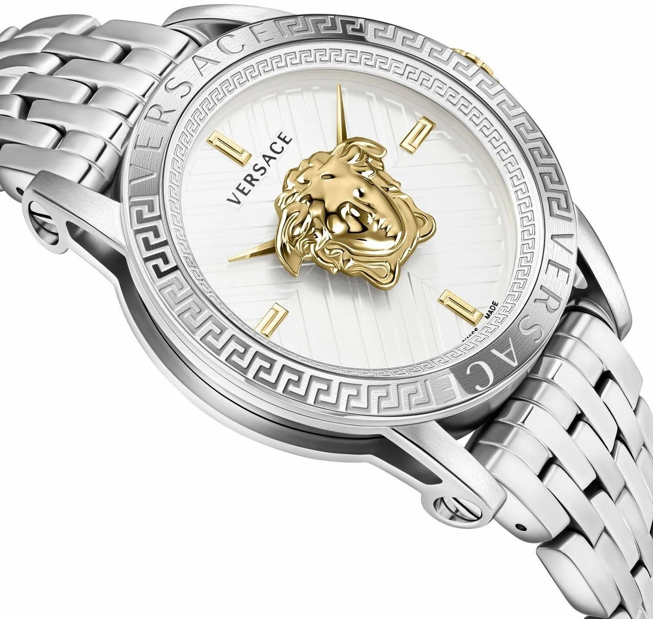 Versace VESN00522 V-Code Restyling herenhorloge 43 mm Zilver