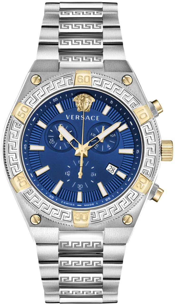 Versace VESO00522 Sporty Greca horloge 46 mm Blauw