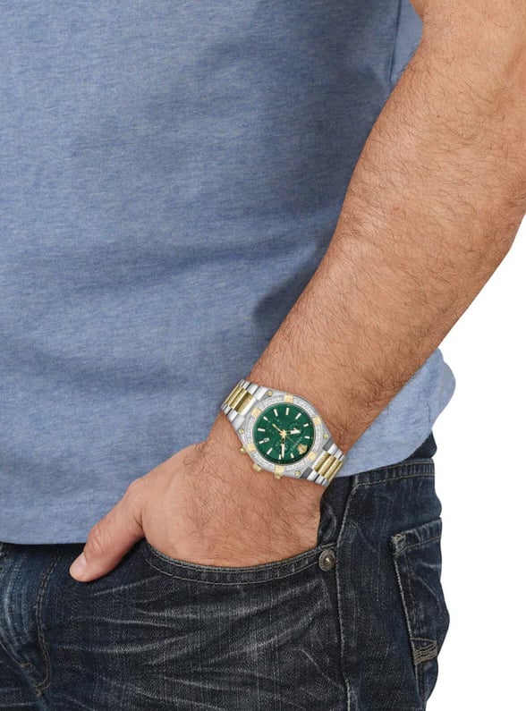Versace VESO00622 Sporty Greca horloge 46 mm Groen