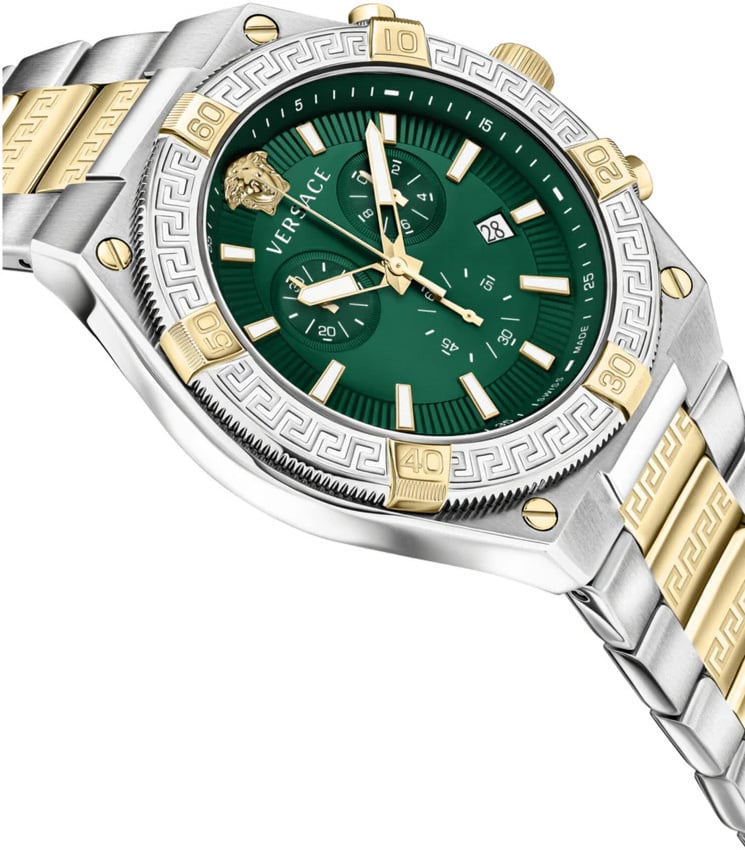 Versace VESO00622 Sporty Greca horloge 46 mm Groen