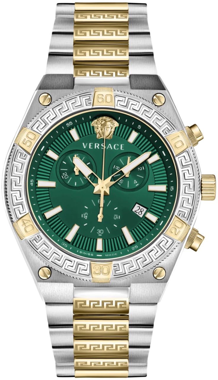 Versace VESO00622 Sporty Greca horloge 46 mm Groen