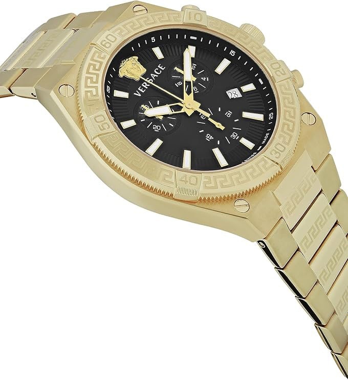 Versace VESO00922 Sporty Greca horloge 46 mm Zwart