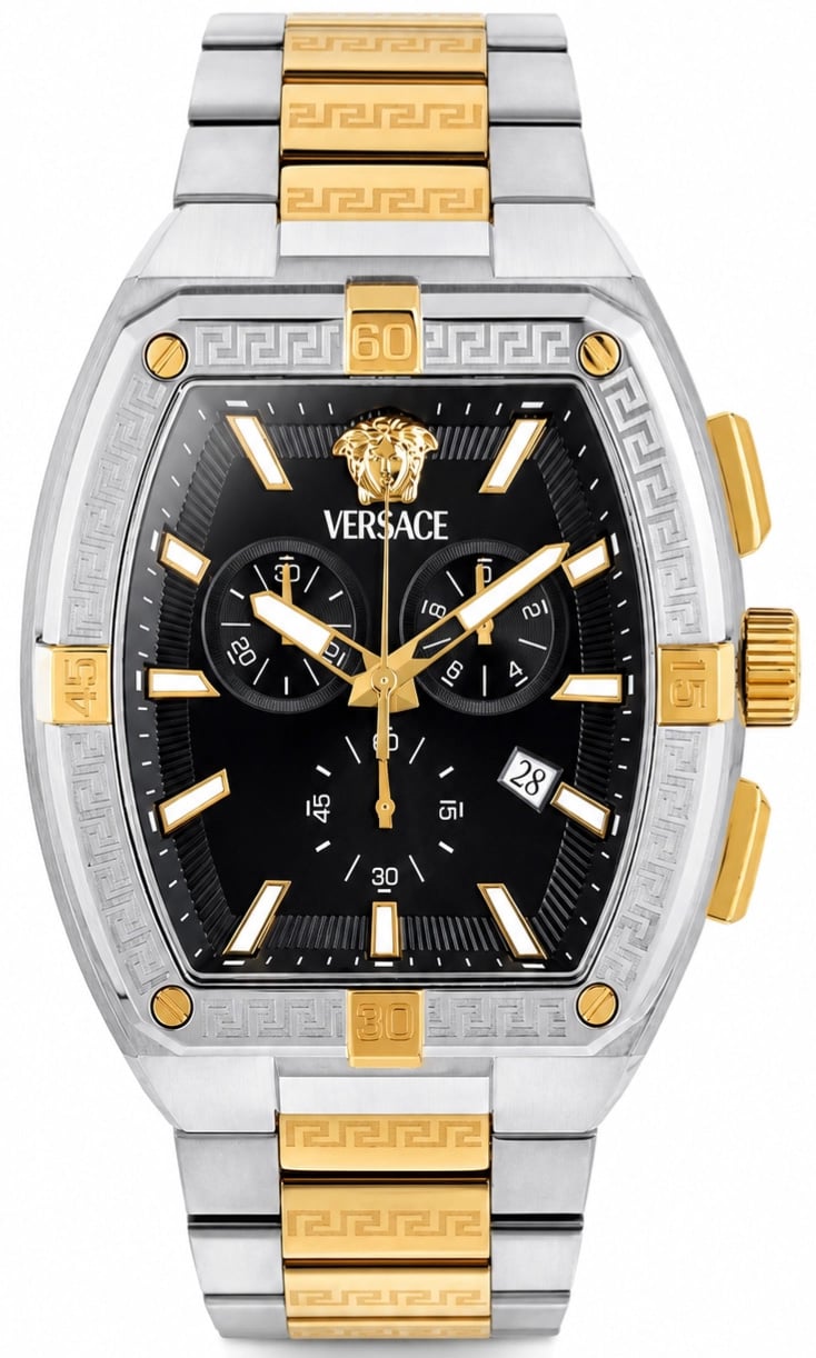 Versace VESP00524 Sporty Tonneau Greca horloge 44 mm Blauw