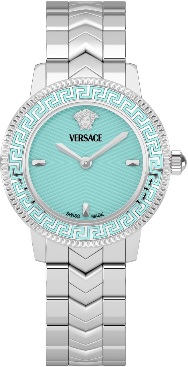 Versace VEUCA0324 V-Icon dameshorloge 30 mm Blauw